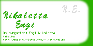 nikoletta engi business card